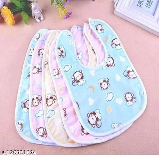 Baby Buttoned Bibs Pack Of 5 Waterproof Other Kids Accessories