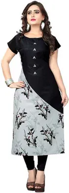 AK Fashion Mall Women Crepe Kurti 