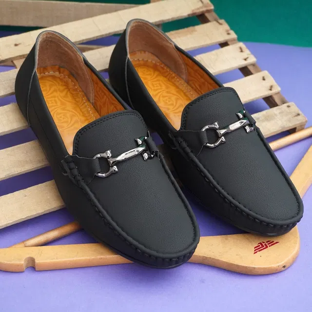 Loafers for Men (Black, 7)