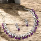 Alloy Choker Necklace with Earrings for Women 