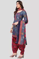 Cotton Suit Fabric with Dupatta for Women 