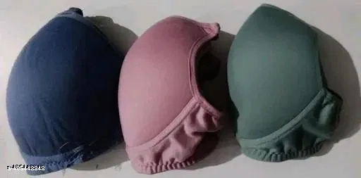 Cotton Solid Bra for Women & Girls, Multicolour, Pack of 3 (32A)