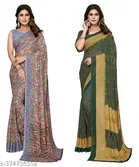 Georgette Saree for Women, Pack of 2 