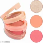3 in 1 Mini Face Blusher+Highlihger with Compact Palette, Multicolor