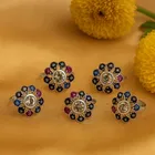 Silver Plated 8 Pcs Toe Rings for Women 