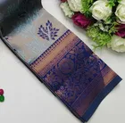 Dola Silk Zari Woven Saree for Women, Turquoise 