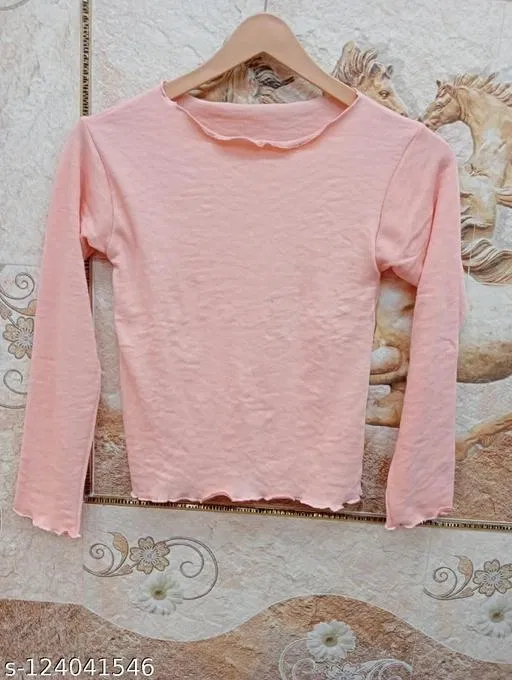 Cotton Casual Wear Top & Bottom Sets for Women (Peach, L)