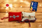 Metal 2 Pcs Rakhi with Greeting card, Roli 