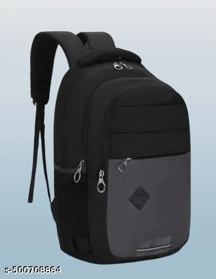 Polyester Backpack for Men & Women, Black