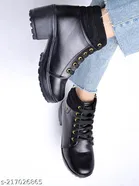 Shoetopia Girls Boots Black Suede Size 11-12 Years