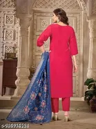 Embroidered Cotton Kurta Set for Women 