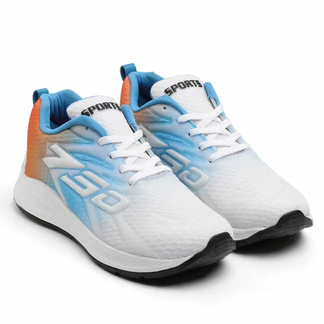 Sports Shoes for Men, Orange & Blue (8)