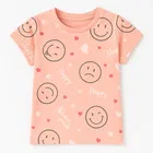 Round Neck Printed T-Shirt for Girls 