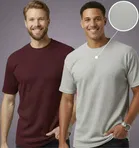Polyester Round Neck T-shirt for Men, Multicolour, Pack of 2 