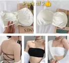Bandeau/Tube Bra with Bows for Women, Pack of 2 