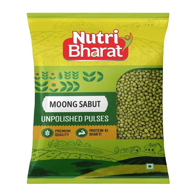 Nutri Bharat Unpolished Moong Sabut 500 g