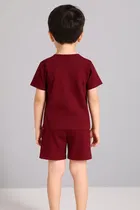 Cotton Blend Printed Clothing Set for Boys 