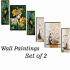 MDF 2 Pcs Designer Wall Painting for Home & Office 