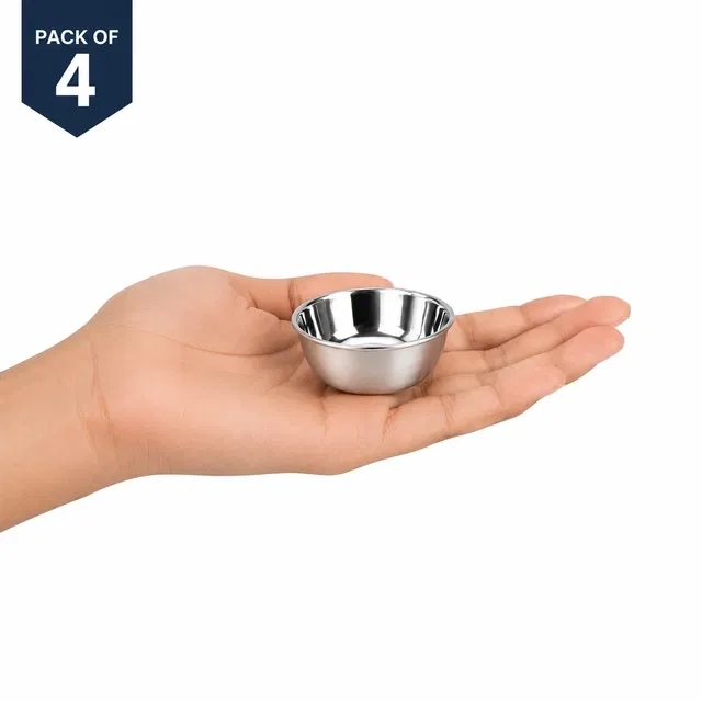 Stainless Steel Chutney Mini Bowl, 30ml [Pack of 4]