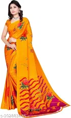 Crepe Printed Saree for Women 