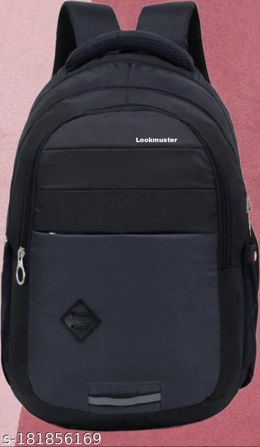 Nylon Backpack for Men & Women, Black