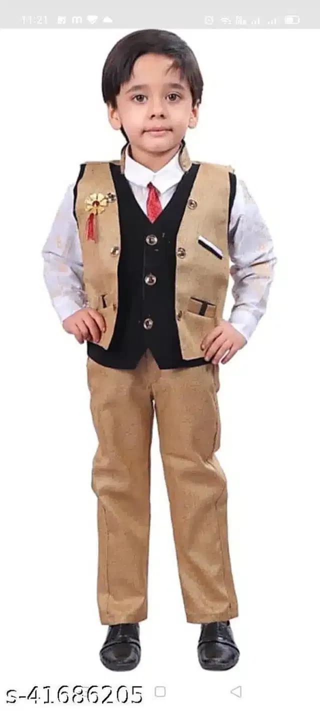 Ethnic Clothing Set for Boys (Multicolor, 10-11 Years)