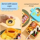 3-Compartment Bento Plastic Lunch Box 