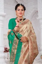 Kanjeevaram Silk Zari Woven Saree for Women 