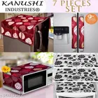 KANUSHI Industries® Fridge/Refrigerator Cove + 1 Pc microwave cover + 2 Pc handle cover + 3 pc Fridge Mats