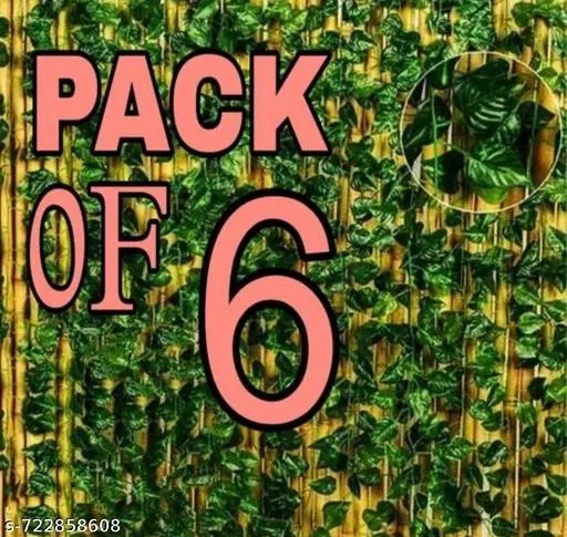 Moneyplant Garlands Plant for Women, Pack of 6 (Green)