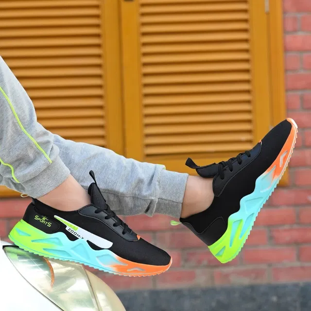 Sports Shoes for Men (Black, 9)