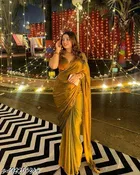 Jimmy Choo Embellished Saree For Women, Brown