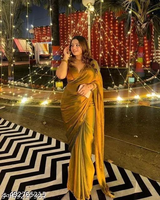 Jimmy Choo Embellished Saree For Women, Brown