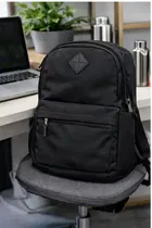Classic Black Casual Laptop Backpack for Men & Women