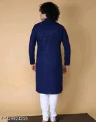 Embroidered Mandarin Neck Kurta for Men 