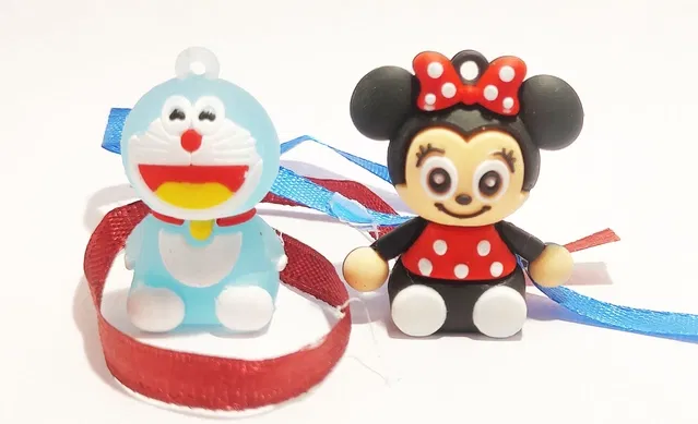 Plastic Eraser Rakhi for Kids (Multicolor, Pack of 2)