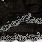 Organza Self-Design Saree For Women, Black