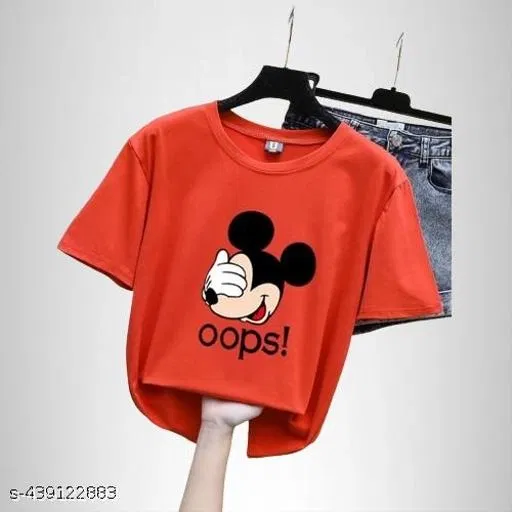 Polycotton T-shirt for Women, Red (M)