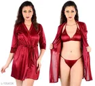 Satin Nightdress Set for Women 