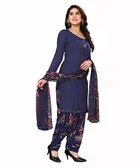 Crepe Unstitched Dress Material for Women 