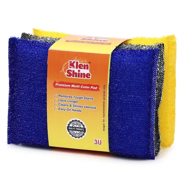 Klen Shine Nylon Scrub Pad (Pack of 3)