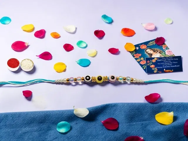 Beads Evil Eye Rakhi (Multicolor, Pack of 1)