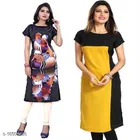 Crepe Printed Kurti for Women 