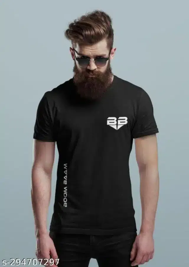 Half Sleeves T-Shirt for Men (Black, XL)