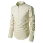Trendy Cotton Full Sleeves Short Kurta For Men 