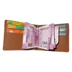 Card Wallet with Money Clipper for Men (Brown)