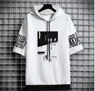 Half Sleeves Printed Hoodie for Men 