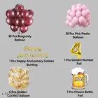 58 Pcs 4th Birthday Decoration kit, Multicolour, Set of 1