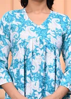 Rayon Printed Short Kurti for Women 