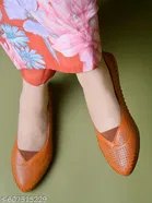 Solid Synthetic Ballerinas for Women 